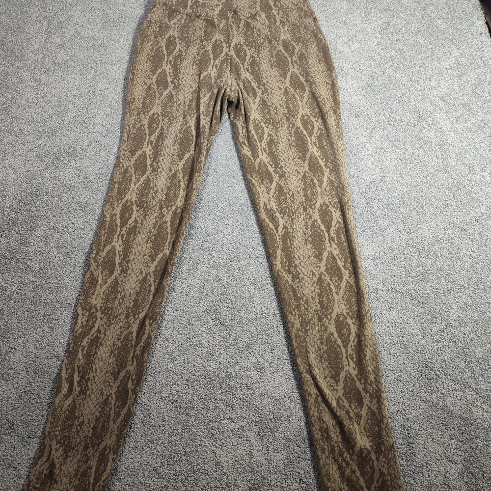 Lildy Womens Pants Gray S/M Stretch Snakeskin Animal Print Casual Jeggings